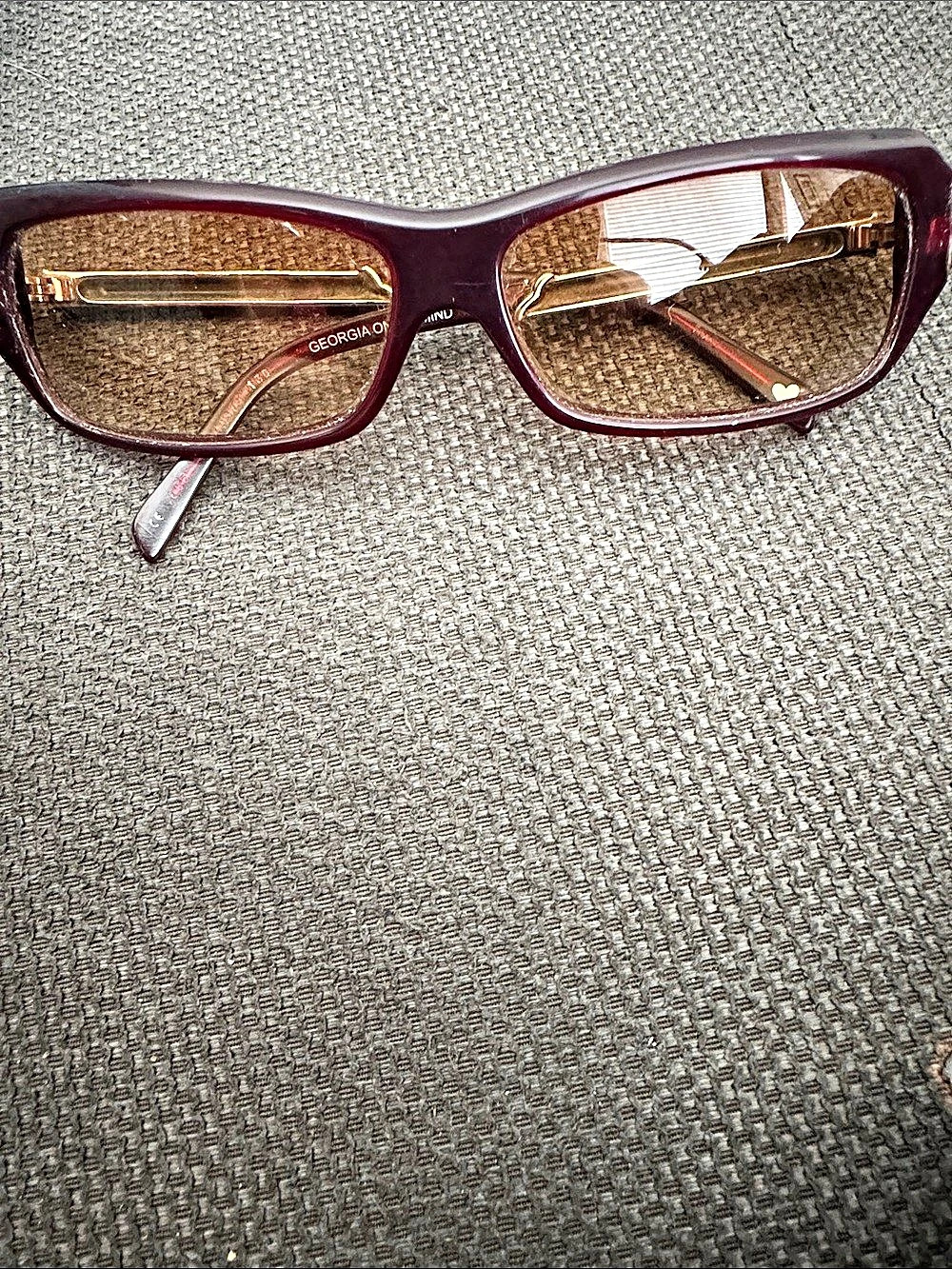 Brighton Georgia On My Mind Burgundy & Gold Paisley Glasses